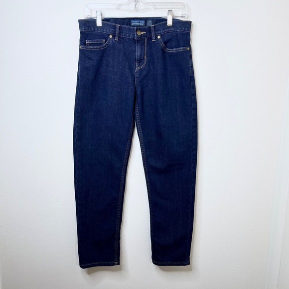 Patagonia Denim - Patagonia Womens Boyfriend Jeans Blue Dark Wash Denim Straight Leg Size 26